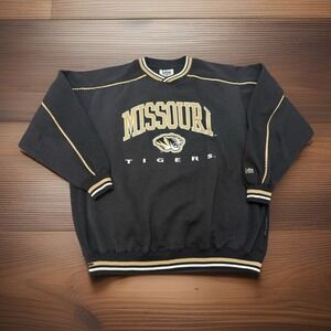 VTG 90s Lee Sports Univ Of Missouri Tigers Embroidered Pullover Sweater Size XL
